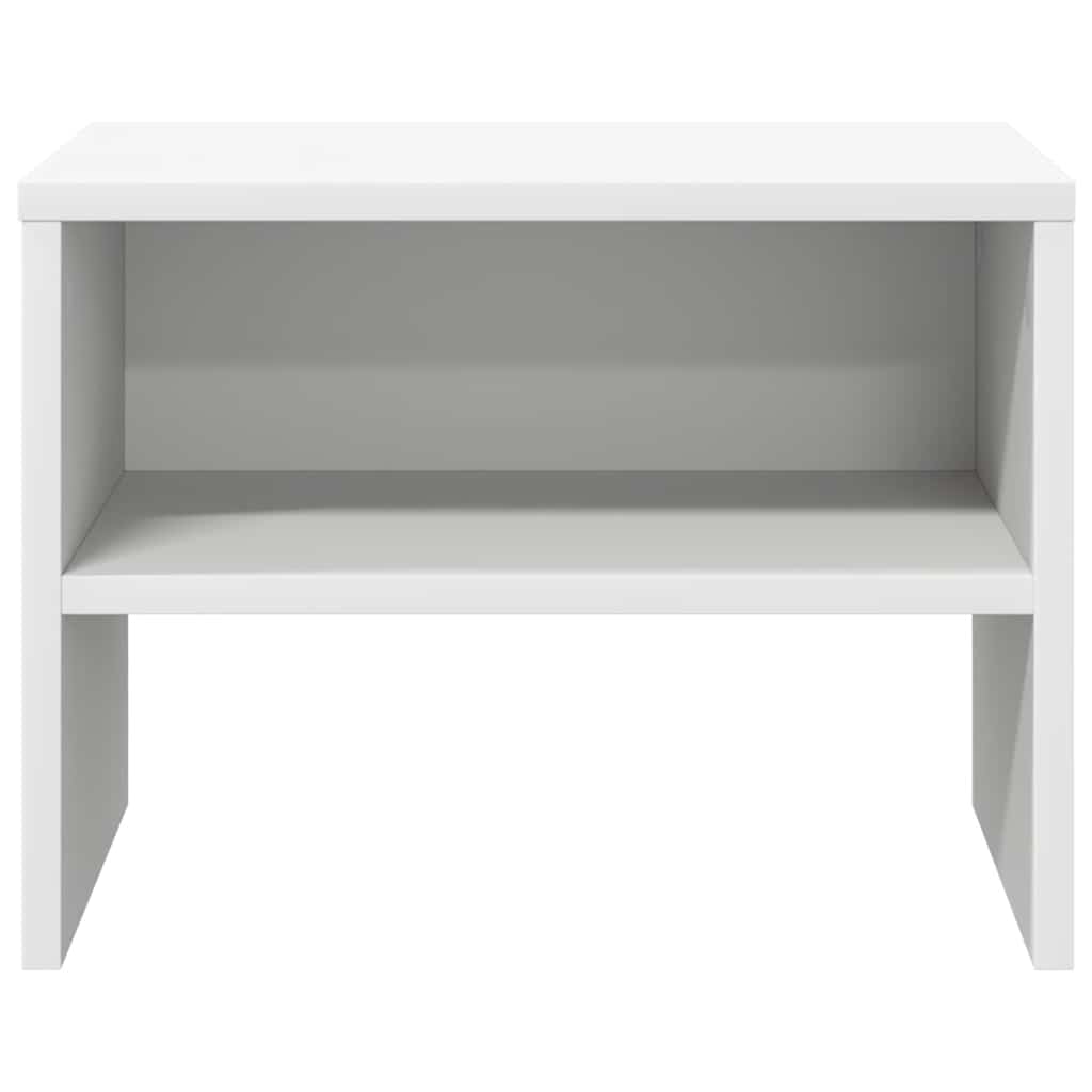 sengeborde 2 stk. 40x30x30 cm konstrueret træ hvid