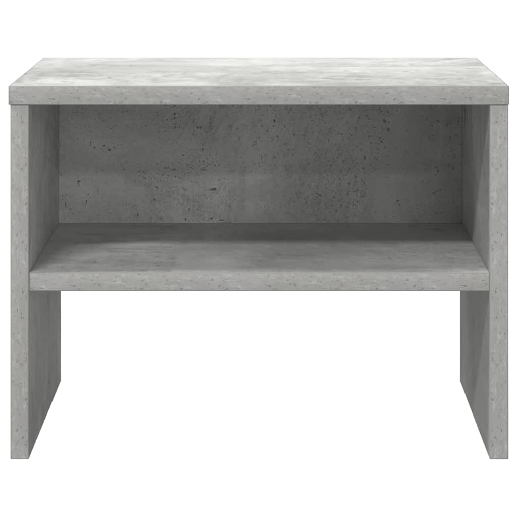 sengebord 40x30x30 cm konstrueret træ Betongrå