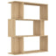 bogreol/rumdeler 80x24x96 cm konstrueret træ sonoma-eg