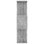 bogreol/rumdeler 80x24x96 cm konstrueret træ betongrå