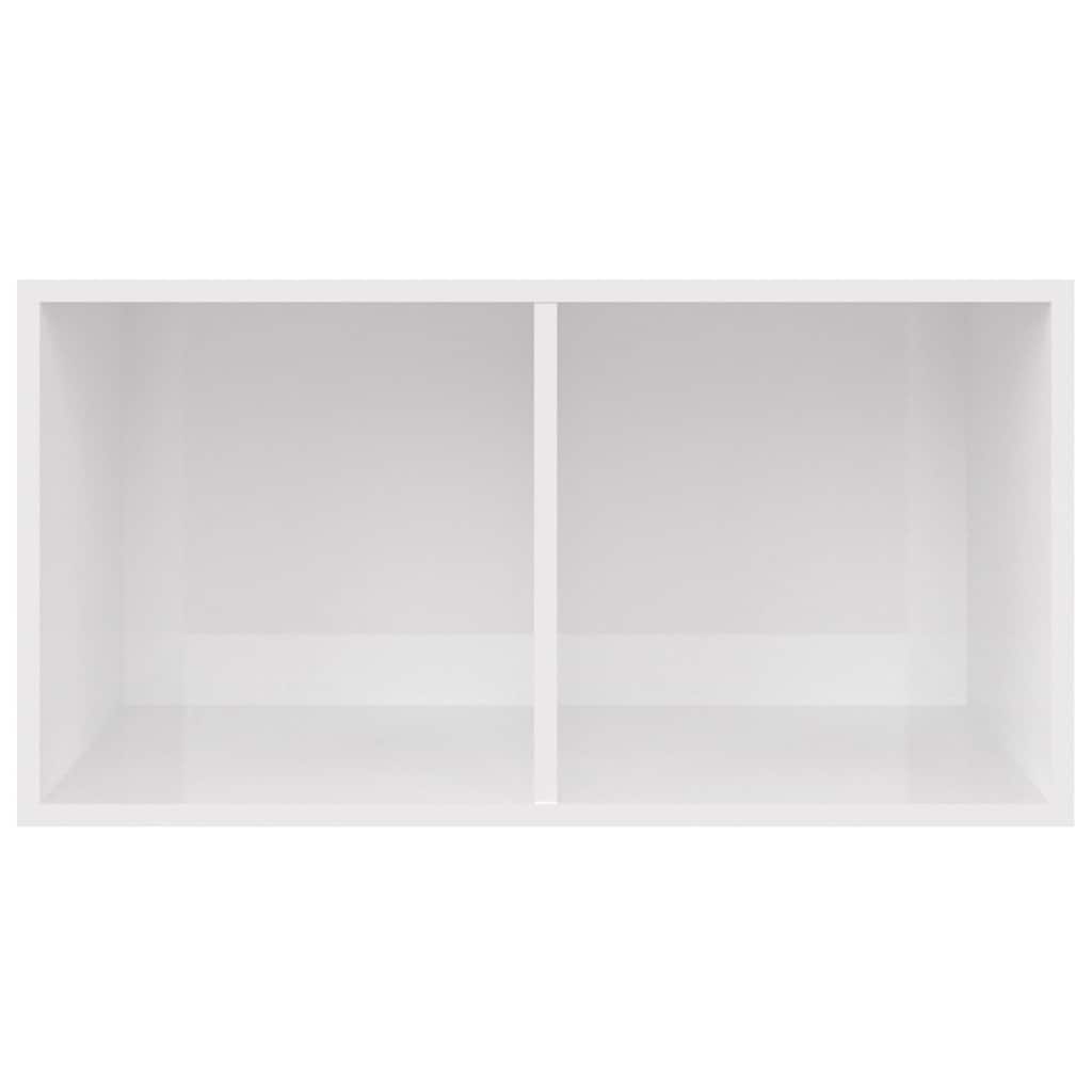 reol til lp'er 71x34x36 cm konstrueret træ hvid højglans