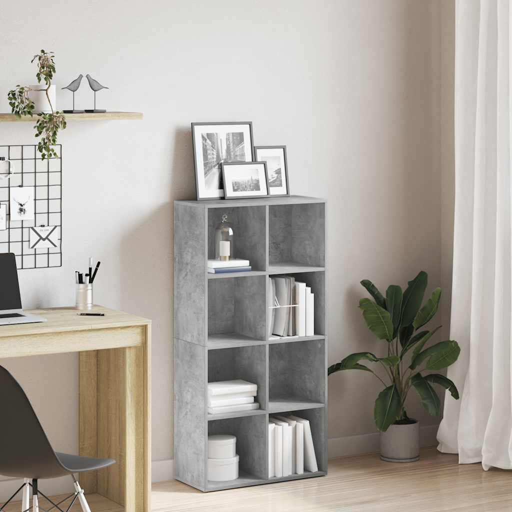 bogreol/skænk 66x30x130 cm konstrueret træ Betongrå billede
