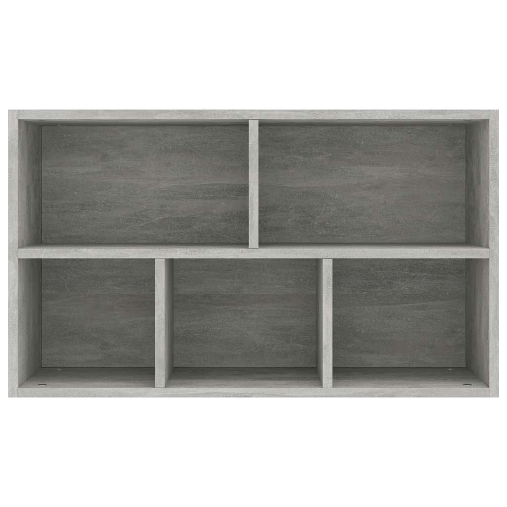 bogreol/skænk 50x25x80 cm konstrueret træ Betongrå