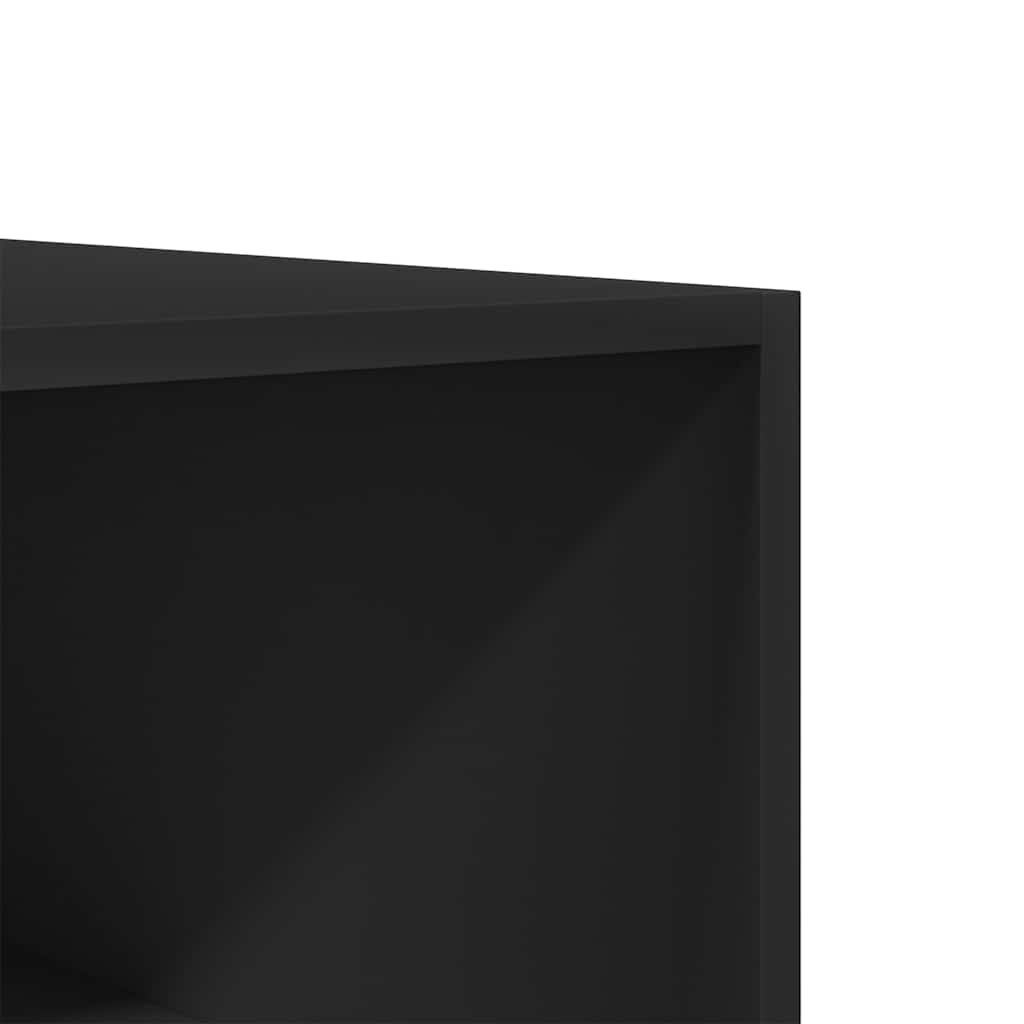 klædeskab 50x50x200 cm konstrueret træ sort