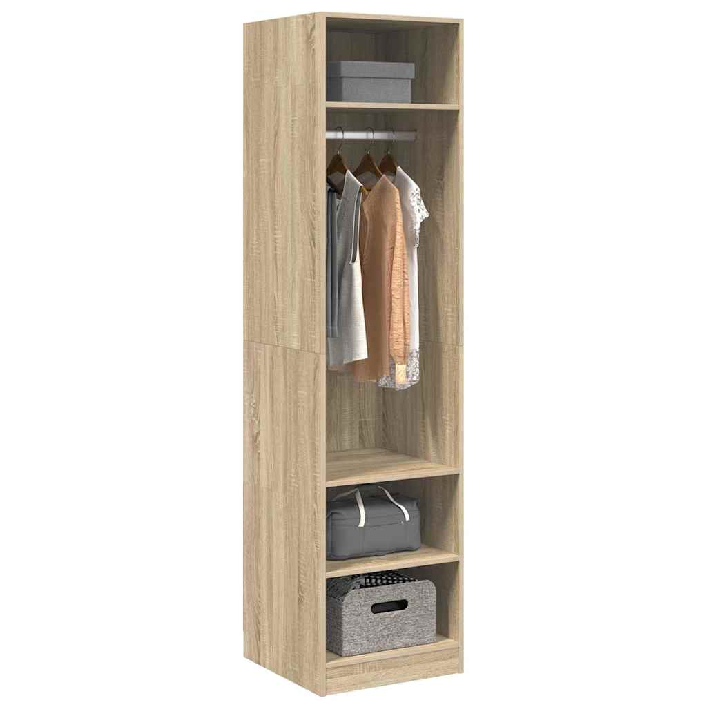 klædeskab 50x50x200 cm konstrueret træ sonoma-eg