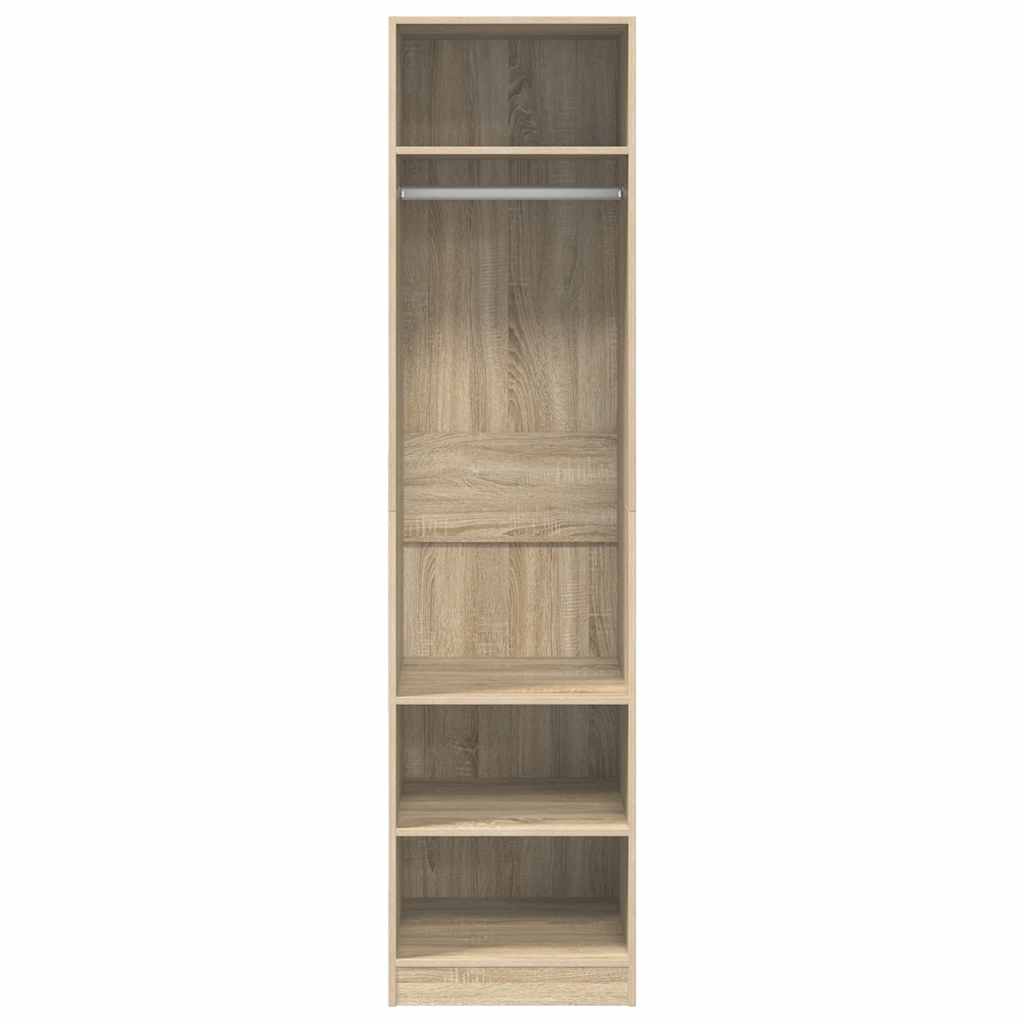 klædeskab 50x50x200 cm konstrueret træ sonoma-eg