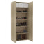 skoskab 80x35,5x180 cm konstrueret træ sonoma-eg
