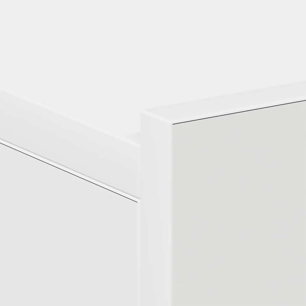 væghængt natbord 40x30x15 cm konstrueret træ hvid
