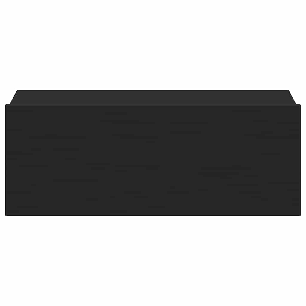 væghængt natbord 40x30x15 cm konstrueret træ sort