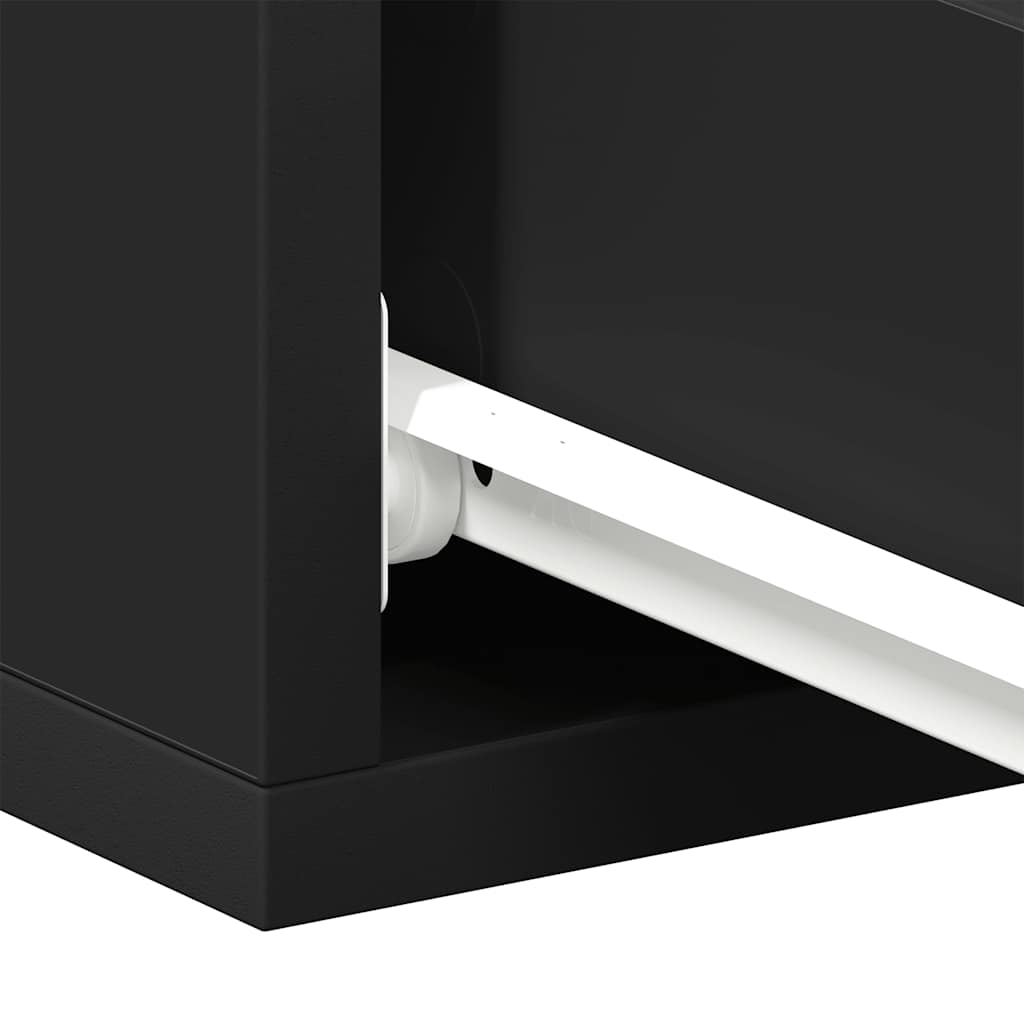 væghængt natbord 40x30x15 cm konstrueret træ sort