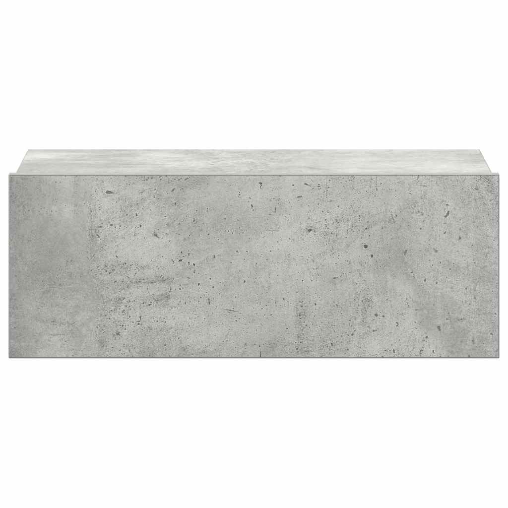 svævende natbord 40 x 30 x 15 cm konstrueret træ betongrå