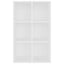 bogreol/skænk 66x30x98 cm konstrueret træ hvid