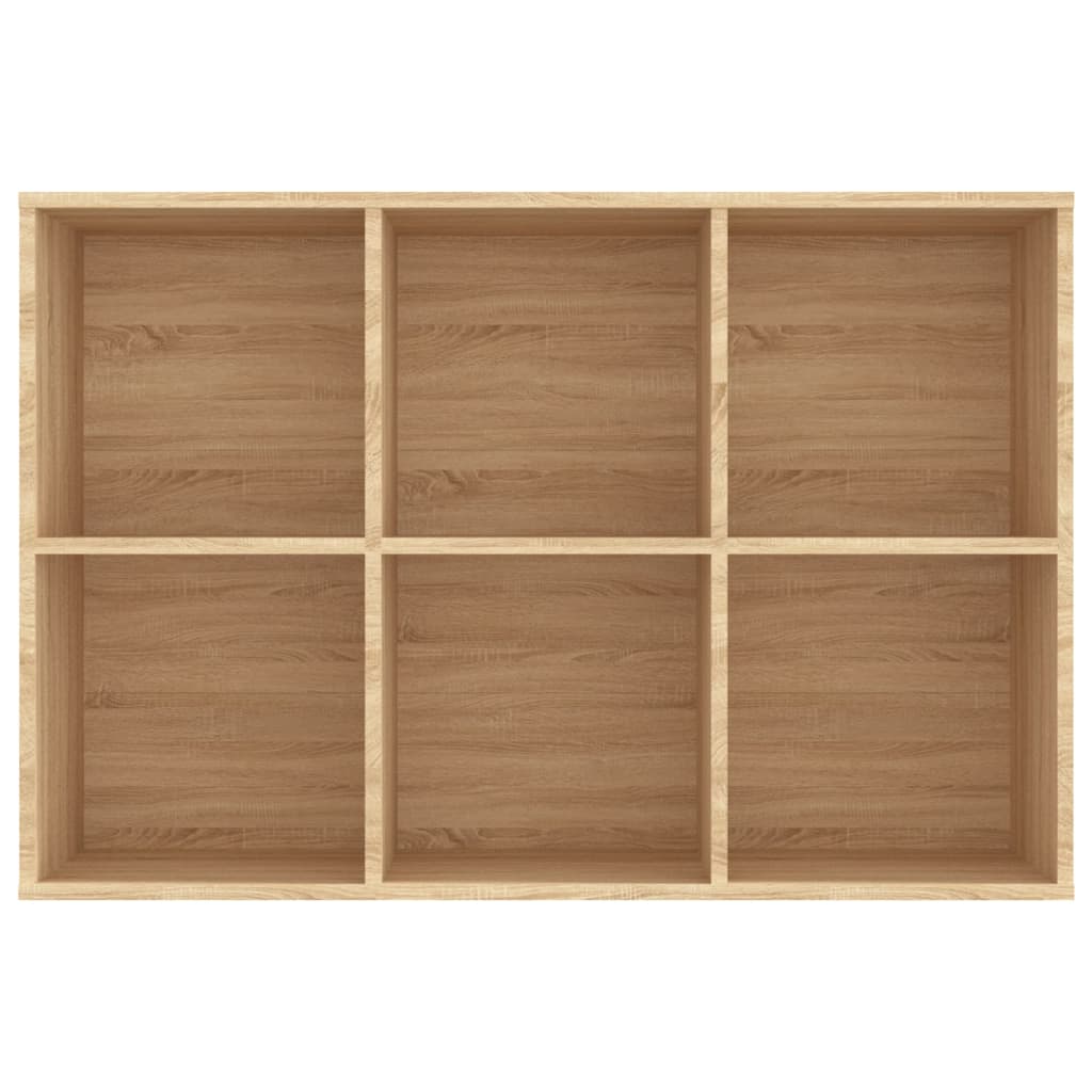 bogreol/skænk 66x30x98 cm konstrueret træ sonoma-eg