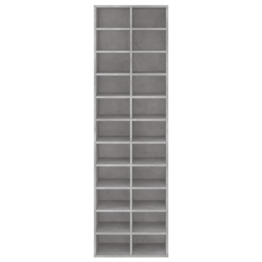 skoskab 54x34x183 cm konstrueret træ betongrå