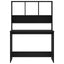 skrivebord m. hylder 110x45x157 cm konstrueret træ sort