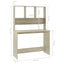 skrivebord m. hylder 110x45x157 cm konstrueret træ sonoma-eg