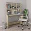 skrivebord m. hylder 110x45x157 cm konstrueret træ sonoma-eg
