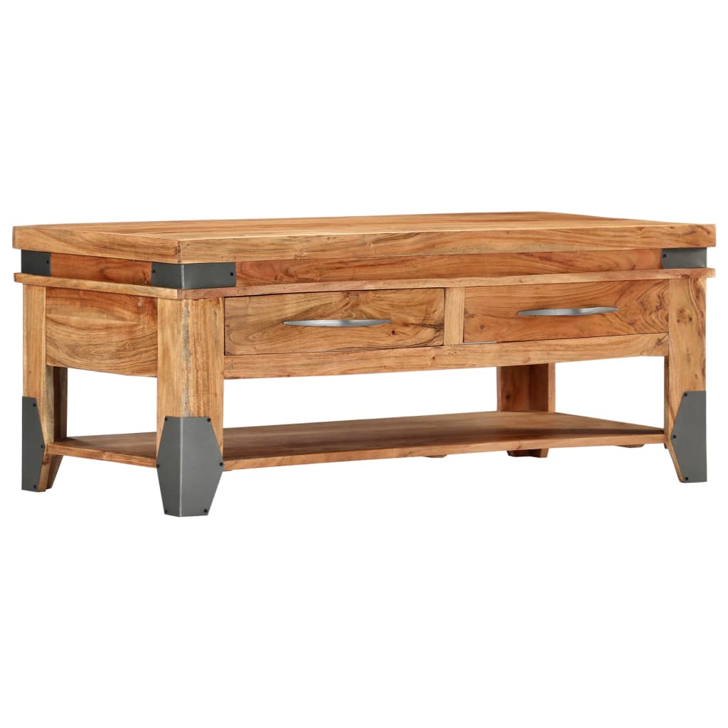 sofabord 110 x 52 x 45 cm massivt akacietræ