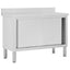 arbejdsbord med skydelåger 120x50x(95-97) cm rustfrit stål