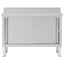 arbejdsbord med skydelåger 120x50x(95-97) cm rustfrit stål