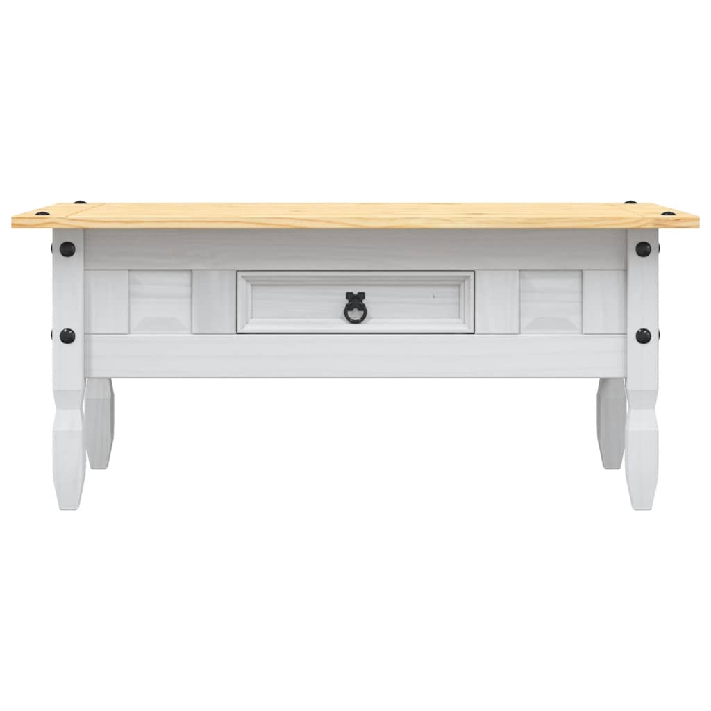 sofabord 100 x 55 x 44 cm fyrretræ Corona-serien hvid