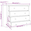 sideskab 80 x 40 x 73 cm fyrretræ hvid Panama