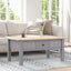 sofabord 100x60x43,5 cm massivt fyrretræ Panama grå