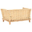 hundekurv med hynde  50x33x30 cm naturlig pil
