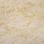 gulvtæppe 60x180 cm fårelæder hvid