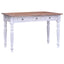 skrivebord med skuffer 117x57x75 cm massivt mahognitræ hvid
