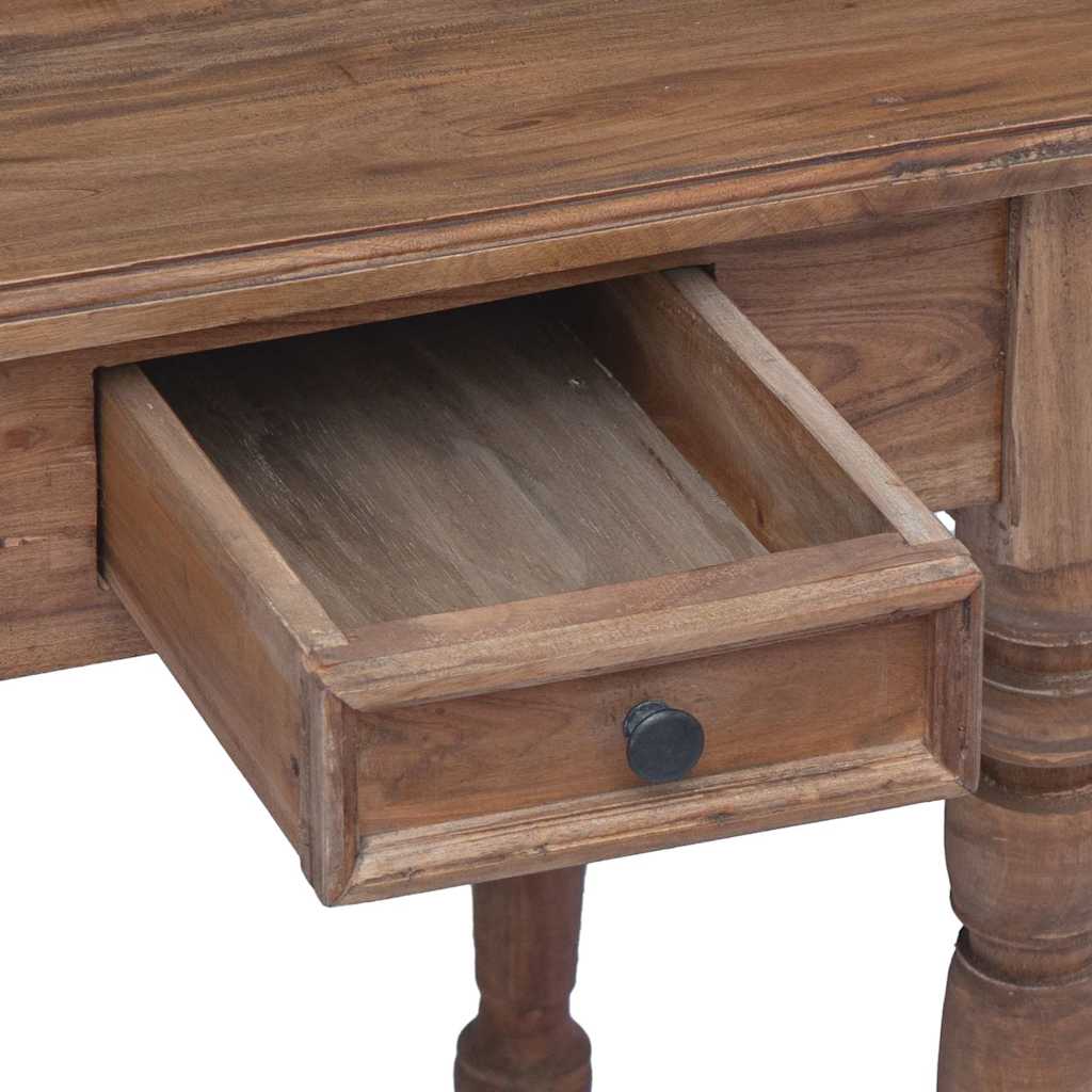 skrivebord med skuffer 117x57x75 cm massivt mahognitræ