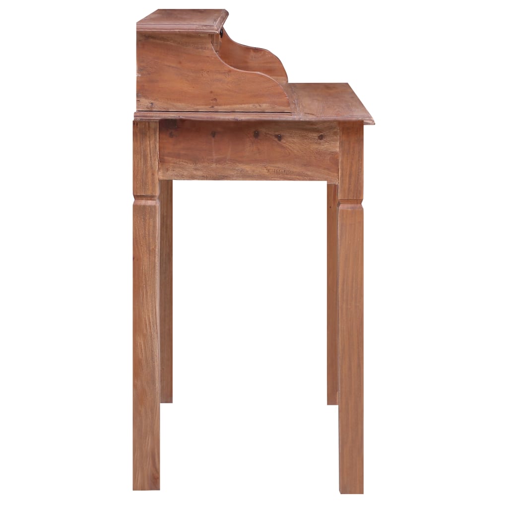 skrivebord med skuffer 90x50x101 cm massivt mahognitræ