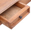 skrivebord med skuffer 90x50x101 cm massivt mahognitræ