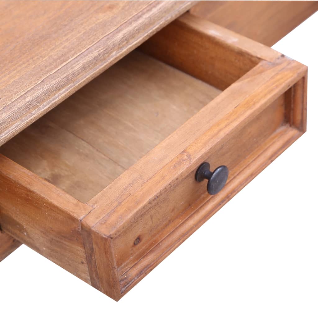skrivebord med skuffer 90x50x101 cm massivt mahognitræ