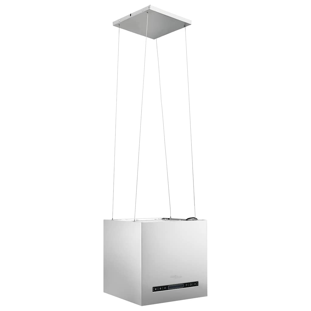 hængende ø-emhætte med touchsensor LCD 37 cm rustfrit stål