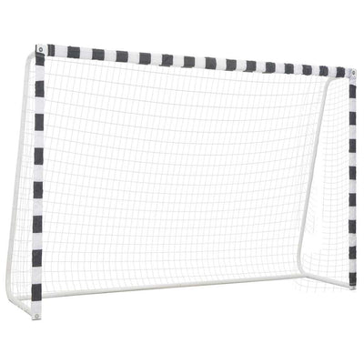fodboldmål 300 x 200 x 90 cm metal sort og hvid