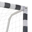 fodboldmål 300 x 200 x 90 cm metal sort og hvid
