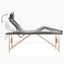 massagebord med 4 zoner træstel 186x68 cm antracitgrå