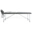 massagebord med 2 zoner aluminiumsstel 186x68 cm antracitgrå
