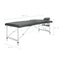 massagebord med 2 zoner aluminiumsstel 186x68 cm antracitgrå