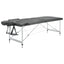 massagebord med 2 zoner aluminiumsstel 186x68 cm antracitgrå