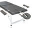 massagebord med 2 zoner aluminiumsstel 186x68 cm antracitgrå