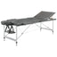 massagebord med 3 zoner aluminiumsstel 186 x 68 cm antracitgrå