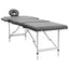 massagebord med 4 zoner aluminiumsstel 186 x 68 cm antracitgrå