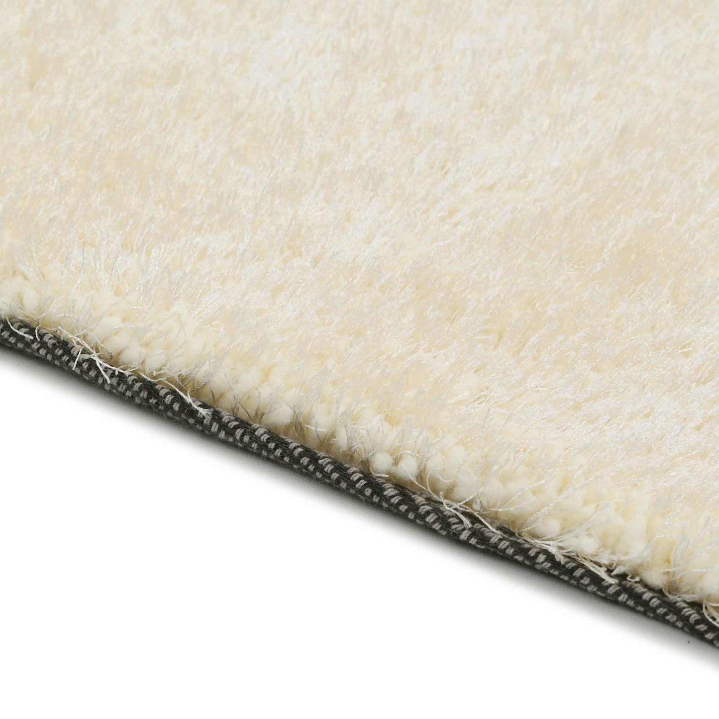 Shaggy område tæppe Creme 120 x 160 cm Polyethylen