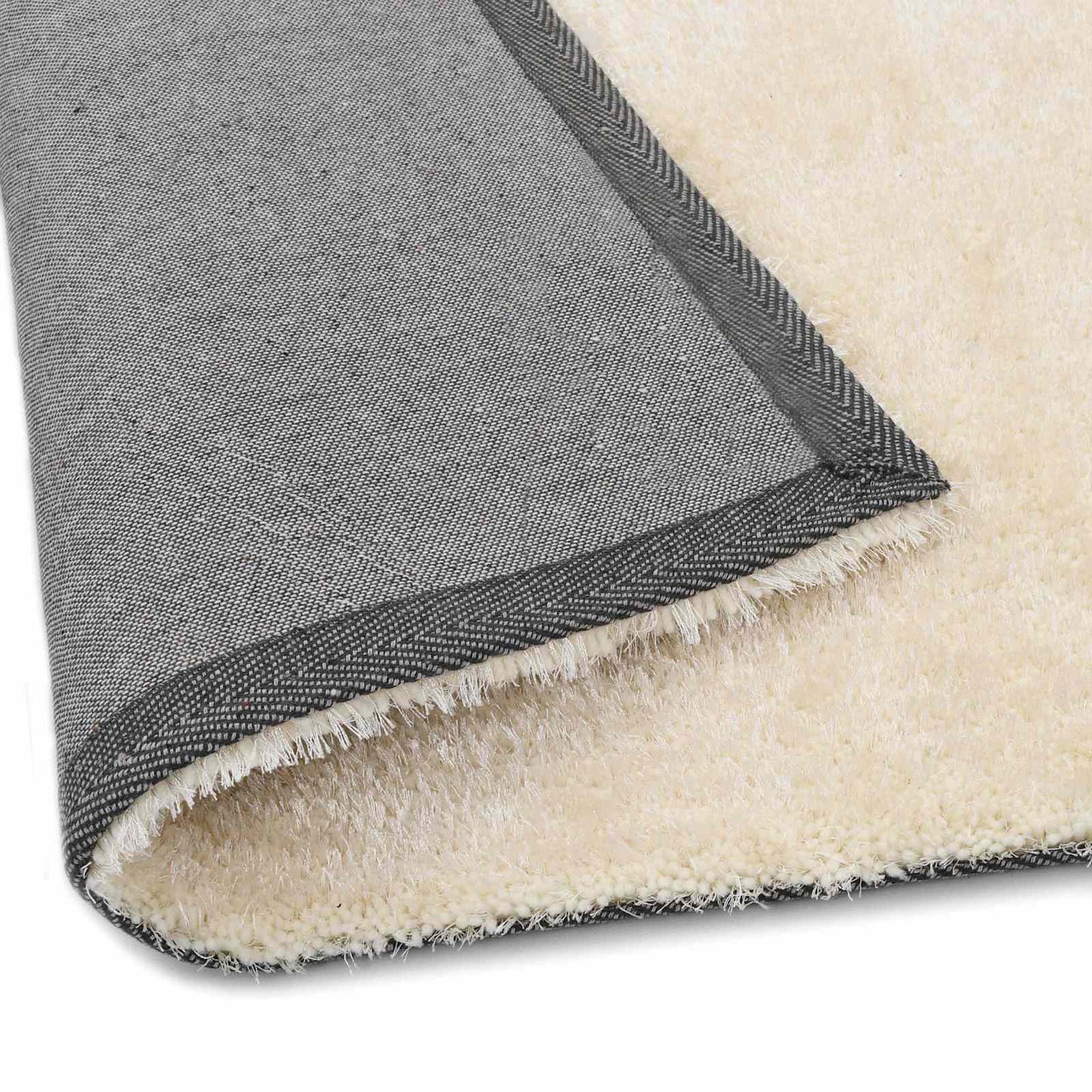 Shaggy område tæppe Creme 120 x 160 cm Polyethylen