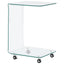 sofabord 45 x 40 x 63 cm hærdet glas transparent