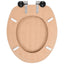 toiletsæder 2 stk. med soft close-låg MDF bambusdesign