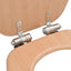 toiletsæder 2 stk. med soft close-låg MDF bambusdesign