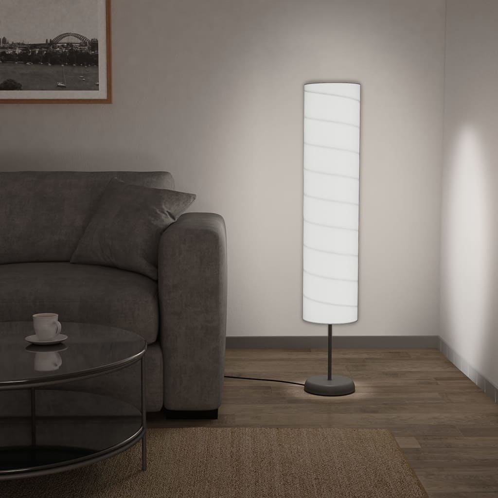 gulvlampe med fod 121 cm E27 hvid billede